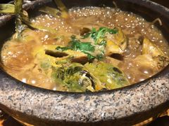 白洋淀石锅嘎鱼-小放牛炒菜馆(三丰店)
