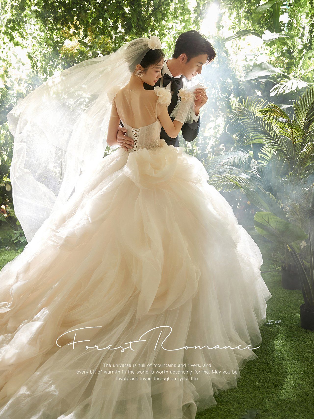 在深圳就能拍到的室内森系婚纱照!太美了