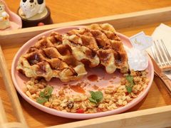 法式华夫牛角包-猫小主咖啡·猫咖cat cafe(福田店)