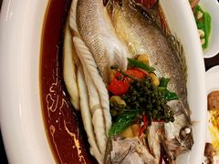 葱椒鲈鱼-绿茶餐厅(昌平悦荟店)