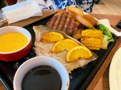 烤海鲈鱼·牛排拼盘-必胜客(双榆树店)