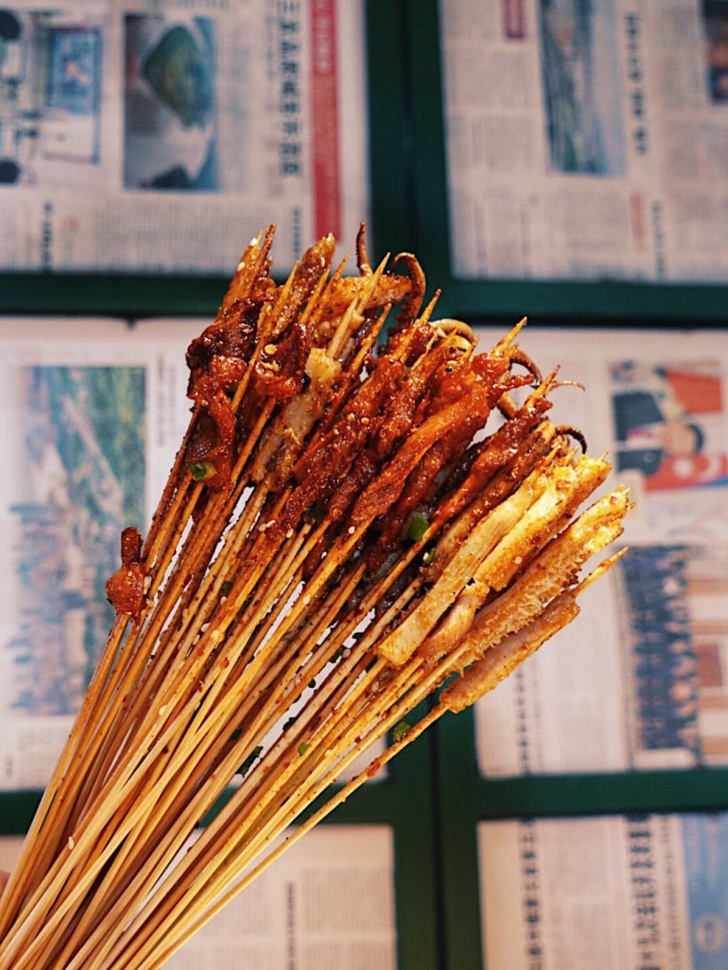 重庆必吃美食 【九村烤脑花】大汗淋漓爽也要来