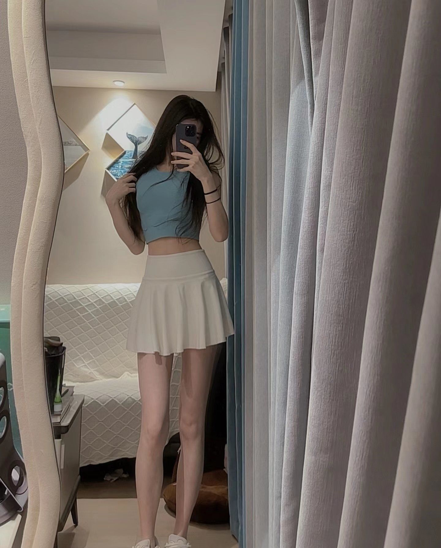 瑜伽服对镜自拍姿势技巧
