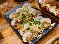 油泼扇贝-老东镇啤酒屋海鲜加工·蒸汽海鲜·海鲜烧烤(台东店)