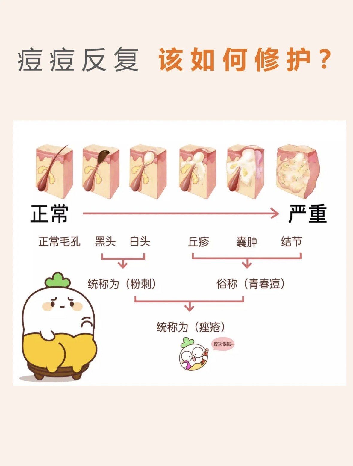 痘痘的形成原因和护理方法