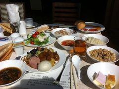 早餐吃了一大桌，很好吃-长白山天域度假酒店