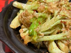 虾酱焗花菜-恭喜上堓砂锅焗·海鲜大排档(闵行龙湖店)