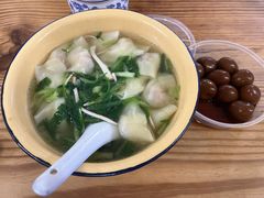 小青菜百叶丝汤馄饨-山北老老头馄饨