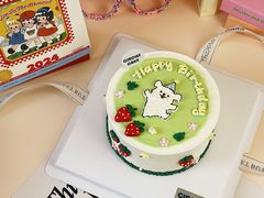 线条小狗蛋糕-CIRCLES圈米拉低糖生日蛋糕·茶歇甜品台(人民广场店)
