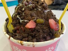 奥利奥红豆巧克力刨冰-梁子刨冰王&梁小糖(王顶堤店)