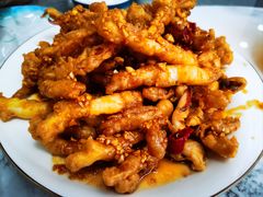 炸鱿鱼条-天伦海鲜·老味道·青岛菜(栈桥天主教堂店)