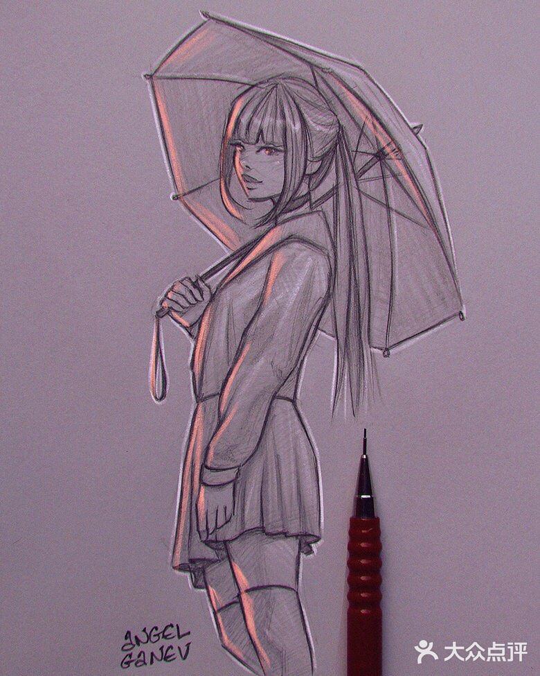 画家笔下会发光的人物手绘