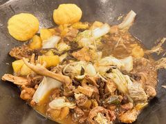-粘豆包柴火铁锅炖