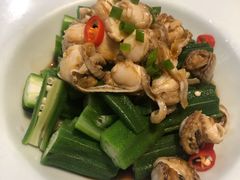秋葵拌扇贝-双合园·海鲜水饺青岛菜(万佳广场店)