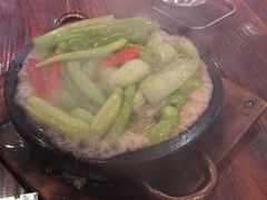 铁板鲜芋梗-农厨好味·温泉鹅·农家菜