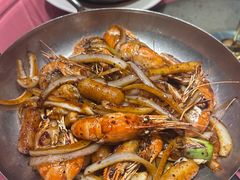 黑胡椒芝士年糕虾-新白鹿餐厅(龙游路总店·杭帮菜名店)