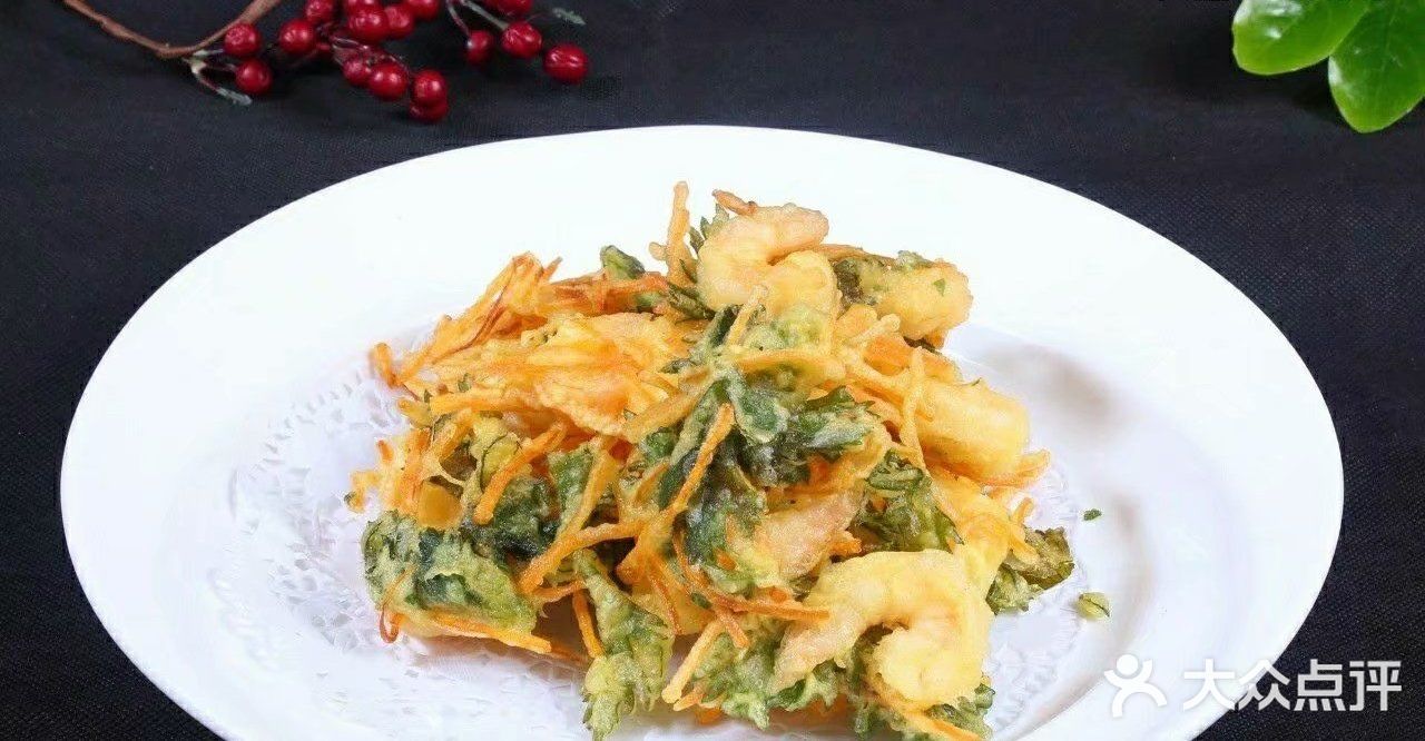 时蔬炸虾仁
