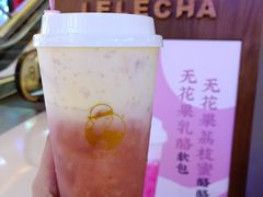 无花果荔枝蜜酪酪-LELECHA乐乐茶(上海五角场万达广场店)