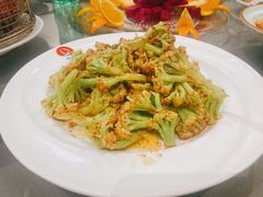 虾酱花菜-小船渔村•大连菜•大连焖鱼(明泽街店)