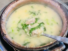 春菜排骨粥-利杨记·本味轩粥坊·烧烤(宝体店)