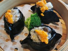 墨鱼汁鲜菌饺-汤臣·空中餐厅·严选粤菜(石湾世博广场店)