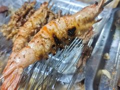 烤黑虎虾-淏淋牛肉小串