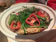 啫啫三文鱼头煲-避风塘(宝山万达店)