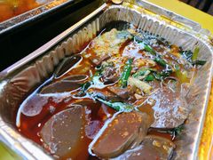 锡纸鸭血-路边摊小炉子烧烤