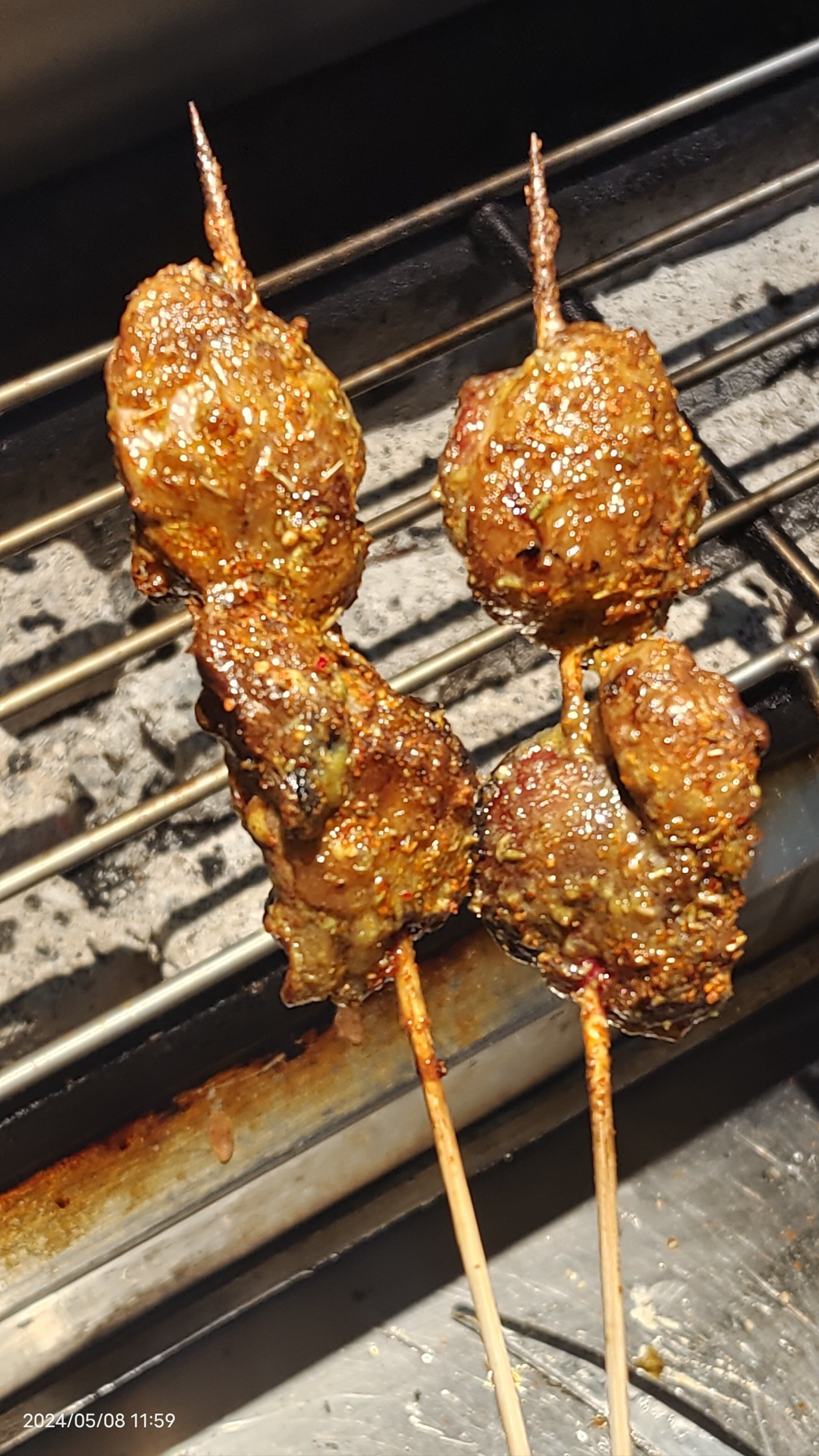 金色流油碳烤羊腰