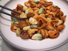 腊八蒜烧肥肠-百味饺子城•海鲜家常菜(秦皇岛店)