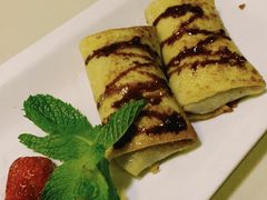 香蕉巧克力煎饼-老井俄式餐厅