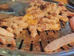 煎过五花肉-辛蒲洞韩餐烤肉