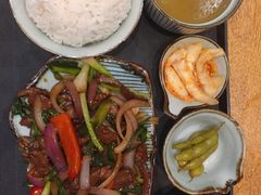 金葱爆牛柳定食-茶米烧腊茶餐厅(石龙店)