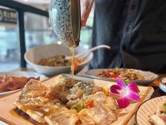 煎焗海鲈一夜情-上楼私房菜(院士路店)
