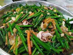 韭菜花炒河干-绿丰园农家菜(南北大厦店)