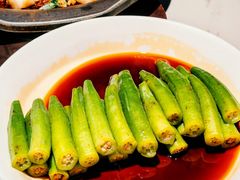 鲜蒸秋葵-绿茶餐厅(龙井船宴· 品牌总店)
