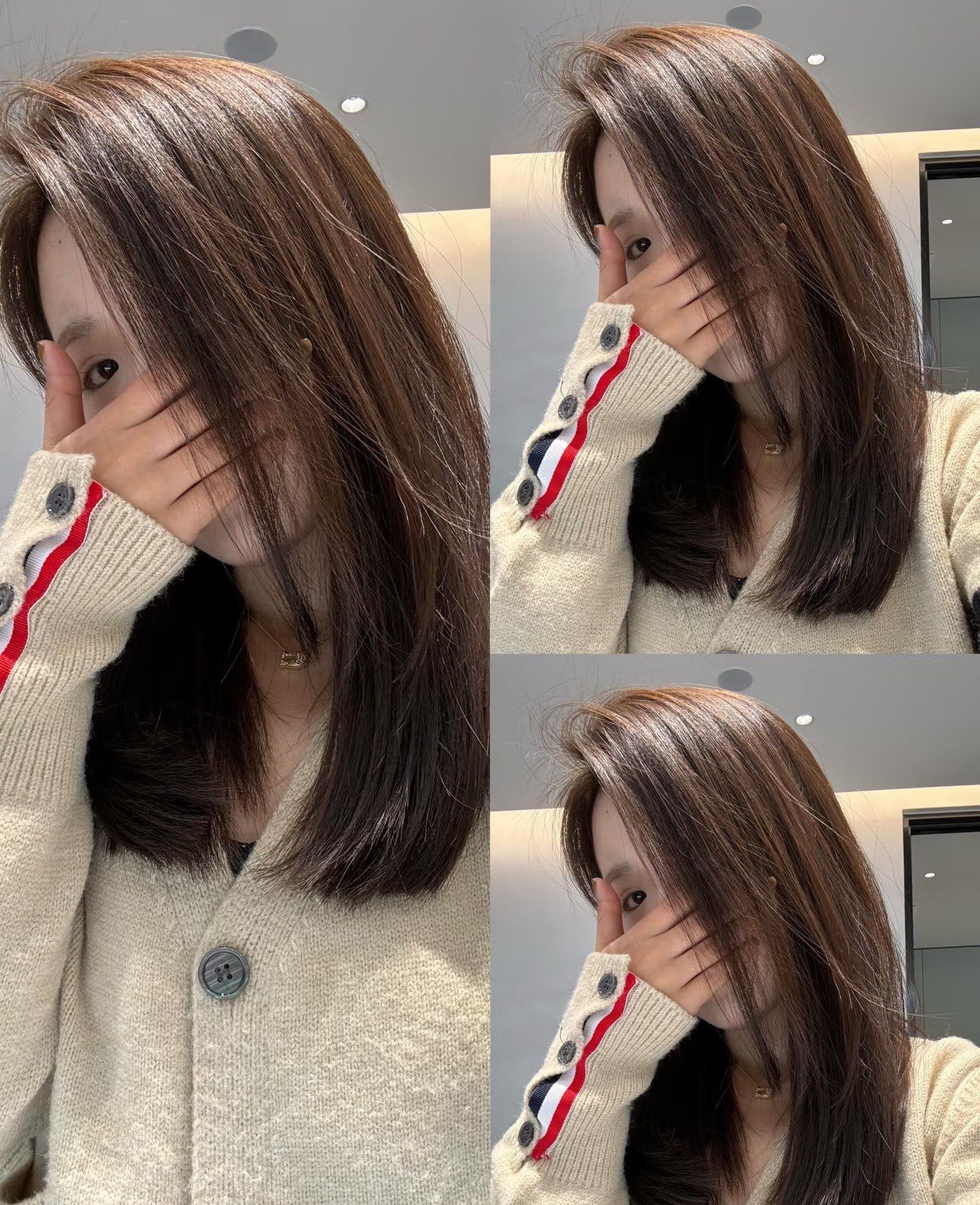 中长发 深发色好显气质
