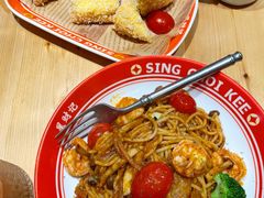 墨西哥辣番茄意面-明记·茶餐厅(三迪欣天地店)