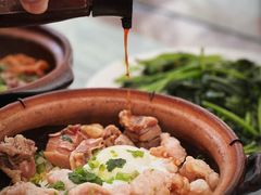 腊鸭拼板根窝蛋煲仔饭-容里煲仔饭(利丰北路店)