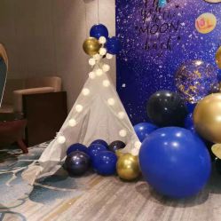 -宝宝百日宴周岁生日派对气球布置策划