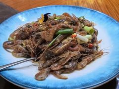 炝拌桃花虾-品味居·首店·大连鲜活海鲜大连菜(东港店)