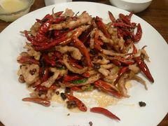 老干妈煸鱿鱼须-吕氏疙瘩汤·私家菜馆(慈云寺店)