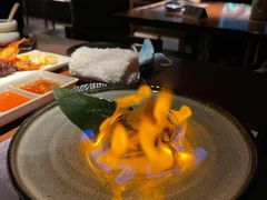 火焰黑鲍配海胆-岩也·日料与酒(龙岗天安云谷店)