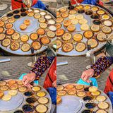 西安街头的车轮饼
