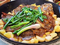 铁锅煎焗多宝鱼-功夫汤粤港餐厅(锦业路店)