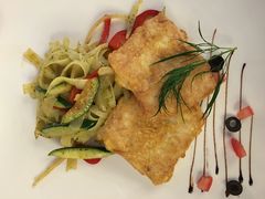 米兰式煎海鲈鱼香草宽面-国家大剧院西餐厅