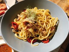 培根蘑菇淡奶油螺旋面-翠田Green Field Kitchen