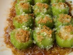 金蒜瑶柱蒸广东丝瓜-莉莉海堂HAITANG·烤鸭(国贸商城店)
