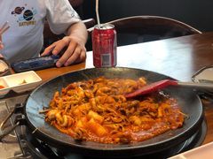 八爪鱼微辣-红辣椒八爪鱼特色韩国料理