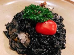 墨鱼汁蛤蜊烩饭-IL Forno 意坊·意大利餐厅(花园店)